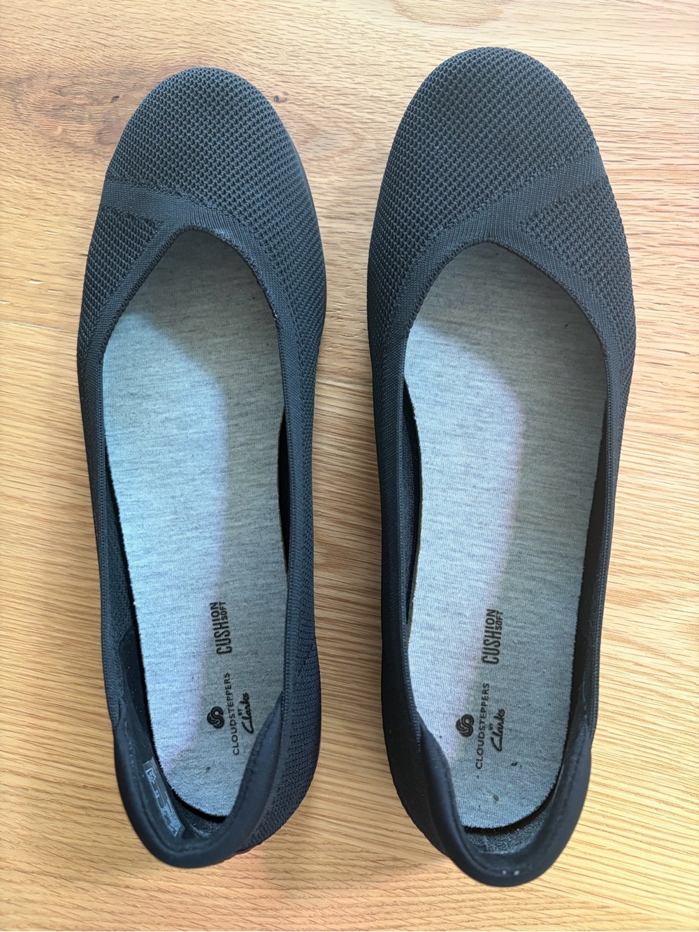 Black Women's Comfort Ballet Flats - Brand: Clark’s
